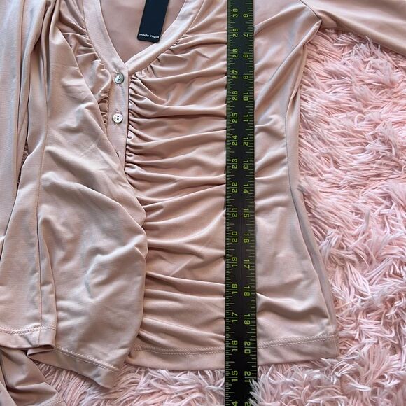 Karisa Ruched Button Top 🌺 NWT 🌺 size XS - Picture 5 of 7